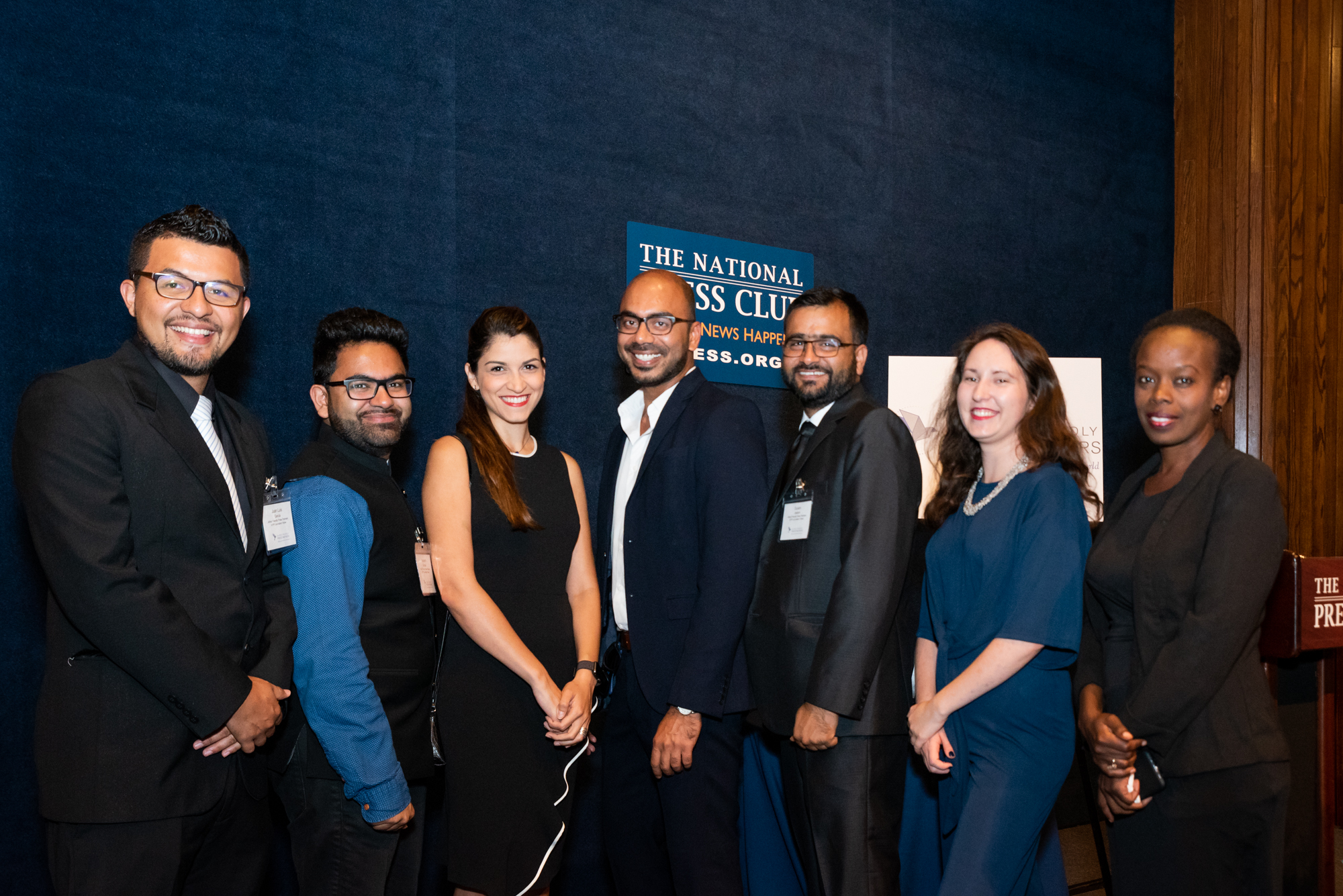 A group of fellows and press partners